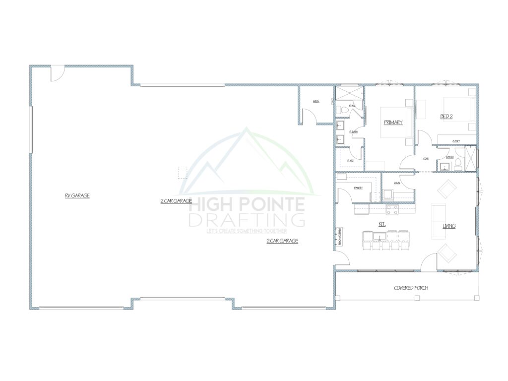 2 Garage-ADU Plan