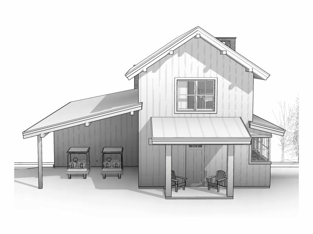 Hilltop Guest House Plan 3D