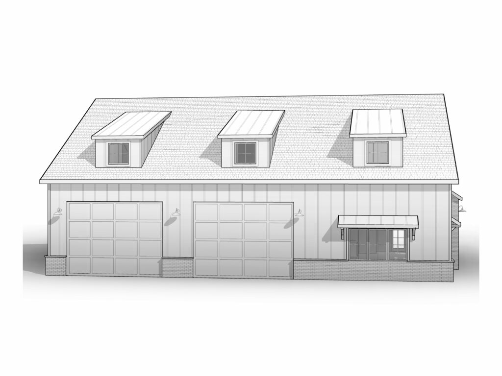 Taylor Detached Garage Plan 3D